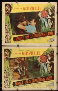 9g502 JUNGLE JIM IN THE FORBIDDEN LAND 7 LCs '51 Johnny Weissmuller & Angela Greene in the jungle!