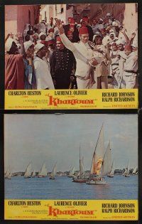 9g221 KHARTOUM 8 LCs '66 Charlton Heston & Laurence Olivier, North African adventure!
