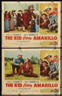 9g503 KID FROM AMARILLO 7 LCs '51 Smiley Burnette, Charles Starrett as The Durango Kid!