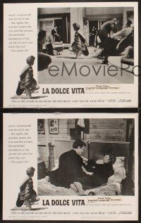 9g764 LA DOLCE VITA 3 LCs R66 Federico Fellini, Marcello Mastroianni, sexy Nadia Gray!