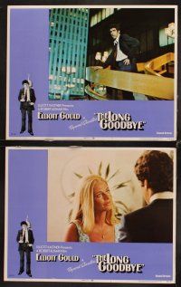 9g234 LONG GOODBYE 8 LCs '73 Elliott Gould as Philip Marlowe, Nina Van Pallandt, film noir!