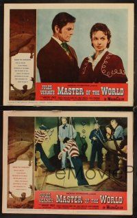 9g691 MASTER OF THE WORLD 4 LCs '61 Jules Verne, Vincent Price, Charles Bronson in action!