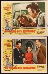 9g775 MY WORLD DIES SCREAMING 3 LCs '58 Gerald Mohr, Kathy O'Donnell, shocker in Psychorama!