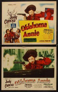 9g286 OKLAHOMA ANNIE 8 LCs '51 cool images of queen cowgirl Judy Canova + Hirschfeld art!