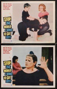 9g375 STOP THE WORLD I WANT TO GET OFF 8 LCs '66 Tony Tanner & Millicent Martin in Saville musical!