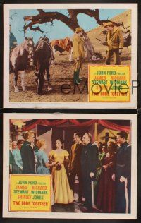 9g809 TWO RODE TOGETHER 3 LCs '61 John Ford directed, James Stewart & Richard Widmark!