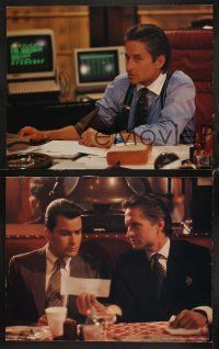 9g811 WALL STREET 3 LCs '87 Michael Douglas, Charlie Sheen, Oliver Stone directed!