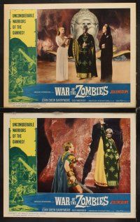 9g431 WAR OF THE ZOMBIES 8 LCs '68 John Drew Barrymore, unconquerable warriors of the damned!