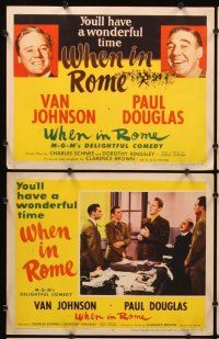 9g438 WHEN IN ROME 8 LCs '52 Clarence Brown directed, Van Johnson, Paul Douglas!