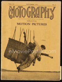9h072 MOTOGRAPHY exhibitor magazine November 1911 cool theater fronts & hundred year old articles!