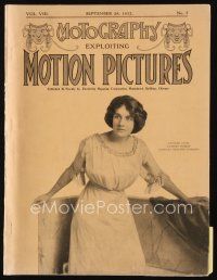 9h077 MOTOGRAPHY exhibitor magazine September 28, 1912 Nankivel's Cartoons Immortalized!