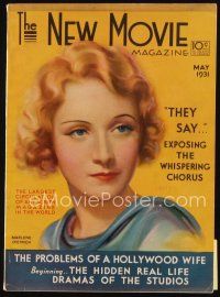 9h147 NEW MOVIE MAGAZINE magazine May 1931 artwork portrait of Marlene Dietrich by Jules Erbit!
