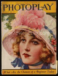 9h116 PHOTOPLAY magazine August 1923 colorful artwork of Marion Davies by J. Knowles Hare!
