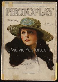 9h106 PHOTOPLAY magazine February 1917 cool art of Norma Talmadge by Neysa Moran McMein!