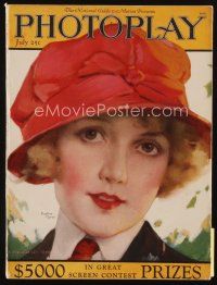 9h115 PHOTOPLAY magazine July 1923 artwork of pretty blonde Pauline Garon by J. Knowles Hare!
