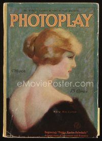 9h107 PHOTOPLAY magazine March 1917 art of Mary MacLaren by Frey, Charlie Chaplin cartoon art!
