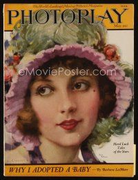 9h113 PHOTOPLAY magazine May 1923 great artwork of pretty Lois Wilson by J. Knowles Hare!