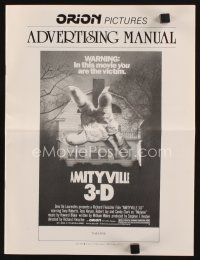 9h393 AMITYVILLE 3D pressbook '83 cool 3-D image of huge monster hand reaching from house!