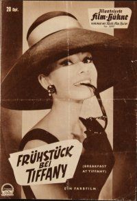 9h271 BREAKFAST AT TIFFANY'S German program '62 different images of sexy elegant Audrey Hepburn!