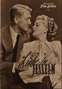 9h274 CASS TIMBERLANE German program '50 different images of Spencer Tracy & beautiful Lana Turner