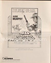 9h388 40 GUNS TO APACHE PASS pressbook '67 Audie Murphy has to get the guns through... or else!