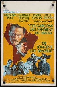 9j388 BOYS FROM BRAZIL Belgian '78 Gregory Peck is a Nazi on the run from Laurence Olivier!