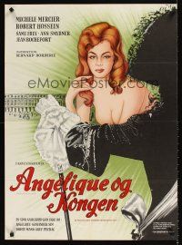 9j479 ANGELIQUE & THE KING Danish '66 Bernard Borderie, art of sexy Michele Mercier!