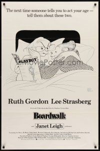 9k110 BOARDWALK 1sh '79 Stephen Verona, Al Hirschfeld art of Ruth Gordon & Lee Strasberg!