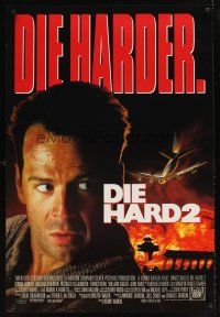 9k212 DIE HARD 2 int'l DS 1sh '90 tough guy Bruce Willis is in the wrong place at the right time!