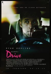 9k228 DRIVE advance DS 1sh '11 cool image of Ryan Gosling in car!