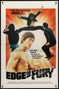 9k243 EDGE OF FURY 1sh '78 the incredible Bruce Li in martial arts kung fu action!
