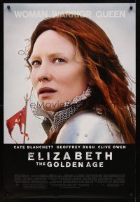 9k244 ELIZABETH: THE GOLDEN AGE DS 1sh '07 Cate Blanchett as Queen Elizabeth!