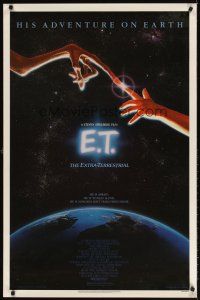 9k236 E.T. THE EXTRA TERRESTRIAL 1sh '82 Steven Spielberg, John Alvin artwork!
