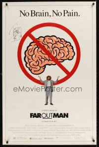 9k266 FAR OUT MAN signed 1sh '90 by director & star Tommy Chong, no brain, no pain!
