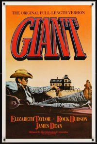 9k310 GIANT 1sh R83 cool image of James Dean sitting, directed by George Stevens!