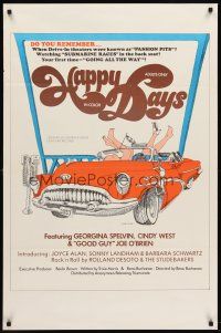 9k340 HAPPY DAYS 1sh '74 Georgina Spelvin, Cindy West, wacky drive-in sex art!