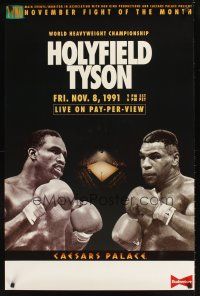 9k357 HOLYFIELD VS TYSON TV 1sh '91 World Heavyweight Championship boxing, the fight that never was!