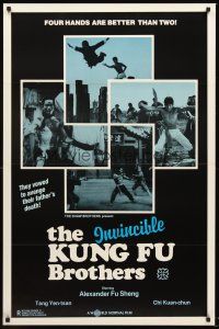9k391 INVINCIBLE KUNG-FU BROTHERS 1sh '76 Cheh Chang, four hands are better than two!