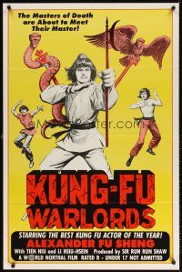 9k409 KUNG-FU WARLORDS 1sh '77 the masters of death are about to meet their master!