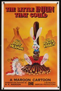 9k435 LITTLE INJUN THAT COULD Kilian 1sh '88 Roger Rabbit & Baby Herman, Native American art!