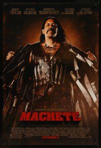 9k448 MACHETE style A advance DS 1sh '10 Robert Rodriguez, Danny Trejo with lots of knives!