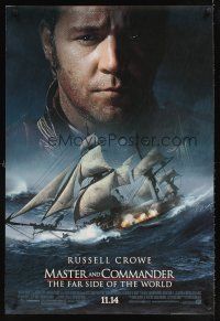 9k469 MASTER & COMMANDER style B advance DS 1sh '03 Russell Crowe, Paul Bettany, Peter Weir!