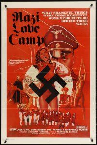 9k510 NAZI LOVE CAMP 1sh '77 classic bad taste image of tortured girls & swastika!