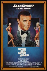 9k511 NEVER SAY NEVER AGAIN 1sh '83 art of Sean Connery as James Bond 007 by Obrero!