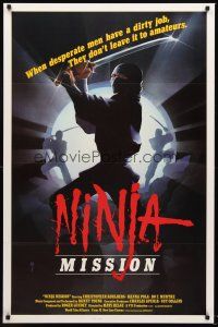 9k520 NINJA MISSION 1sh '84 Mats Helge, ninja art, desperate men with a dirty job!