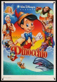 9k552 PINOCCHIO DS 1sh R92 Disney classic fantasy cartoon about a wooden boy who wants to be real!