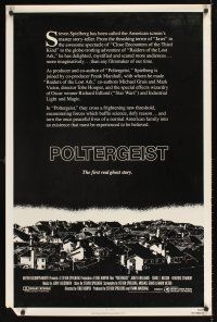 9k566 POLTERGEIST int'l 1sh '82 Tobe Hooper, Steven Spielberg, creepy image of suburbs!
