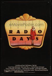 9k583 RADIO DAYS 1sh '87 Woody Allen, 13 year-old Seth Green, Dianne Wiest, New York City!