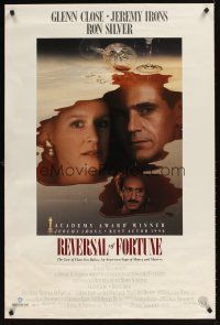 9k607 REVERSAL OF FORTUNE video 1sh '90 Glenn Close, Jeremy Irons, directed by Barbet Schroeder!