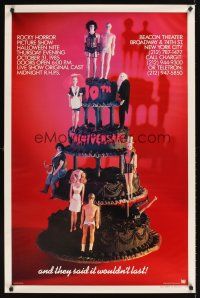 9k612 ROCKY HORROR PICTURE SHOW 1sh R85 classic, cool Barbie Dolls on cake image!